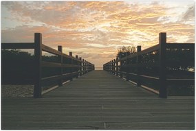 Tablou - Ponton de lemn, lac (90x60 cm)