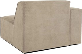 Modul pentru canapea bej din catifea reiată (partea stângă ) Sting - Scandic