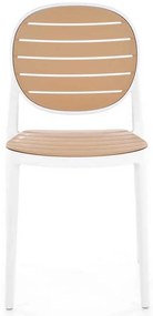 Scaun de bucătărie Josie, maro / alb