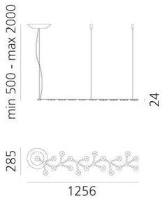 Lustră LED dimabilă pe cablu Artemide 1578050APP NET LED/45W/230V 3000K