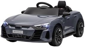 HOMCOM Automobil electric pentru copii cu telecomandă, centură de siguranță, claxon, muzică, faruri, până la 5 km/h, 3-5 ani, Gri | Aosom Romania