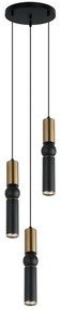 ITALUX PND-14290-3-BRO-BK - Lustră pe cablu ISIDORA 3xGU10/25W/230V negru/bronz