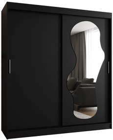 Dulap de haine 180 cm Ulta (Negru). 1126326