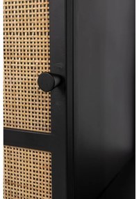 Dulap vinotecă din ratan negru pentru 8 sticle, 80x100 cm Guuji - White Label