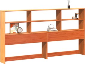 vidaXL Tăblie de pat cu depozitare maro ceruit, 180 cm, lemn masiv pin