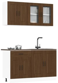 vidaXL Set dulap de bucătărie din 4 piese „Kalmar” stejar maro lemn