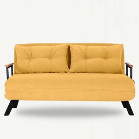 Canapea cu 2 Locuri Sando 2-Seater, Mustar, Extensibila