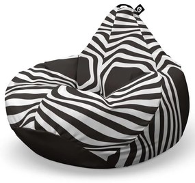 Fotoliu Puf Bean Bag tip Para XL, Abstract Zebra
