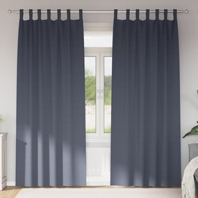vidaXL Perdele opace cu perdele 2 pcs Antracit 225 x 140 cm Poliester