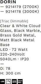 Lustra LED decorativa casa scarii 2700K DORIN