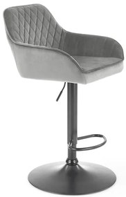 Scaun de bar H103 velvet gri
