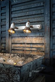Aplica cu 2 spoturi design retro realizata manual din ceramica LOFT
