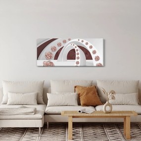 Tablou - Arcade 3D cu flori (120x50 cm)
