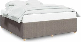 vidaXL Cadru de pat fără saltea, gri taupe, 180x200 cm, textil