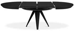 Masă de dining rotundă extensibilă cu blat negru cu blat suplimentar ø 120 cm Magnus – Windsor &amp; Co Sofas