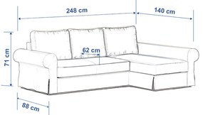 Husa canapea extensibila cu sezlong Backabro