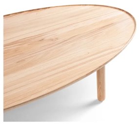 Măsuță de cafea în culoare naturală din lemn de stejar 80x150 cm Mu – Gazzda