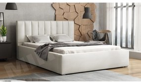 Pat matrimonial 180 cm Soldan (crem) (cu somieră și sp. depozitare). Promo -17%. 1070004