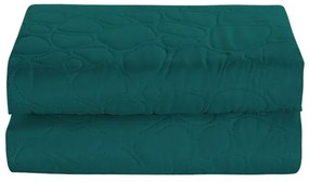 Tyrkysový přehoz na postel se vzorem STONE Dimensiune: 200 x 220 cm
