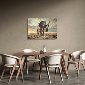 Tablou pe sticlă - Triceratops (70x50 cm)