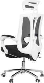 Scaun ergonomic OFF 420 negru, suport picioare și tetieră 2D