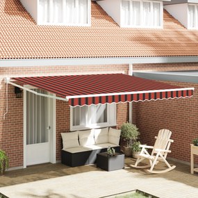 vidaXL Pergolă retractabilă manuală portocalie și maro 350x250 cm