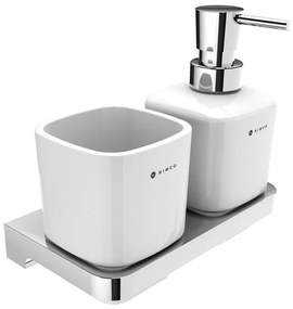 Dozator de săpun și suport de periuțe de dinți de perete NIMCO MA 2905831K-T-26 MAYA 320 mm