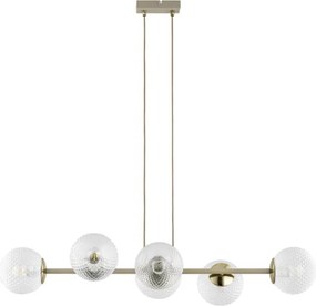 Brilagi - Lustru suspendat pe cablu STELLA 6xE27/60W/230V bej/auriu