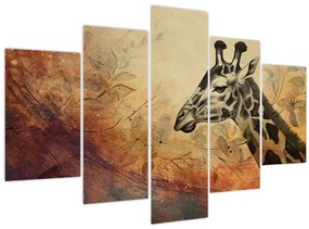 Tablou - Girafă, pictură (150x105 cm)