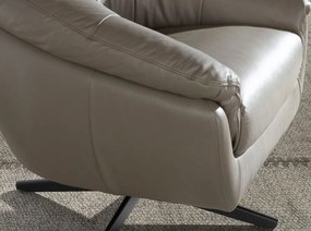 Fotoliu pivotant design LUX, Piele naturala, Cowhide gri