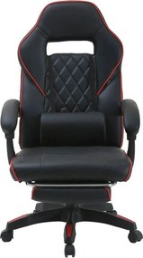 Scaun gaming RIKU, negru, piele ecologica, 71x64x112/122 cm