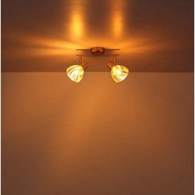 Plafoniera metal alama sticla chihlimbar ZACHERY 2L