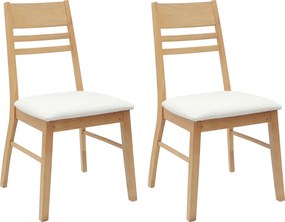 vidaXL Scaune de dining 2 pcs natural 43 x 54 x 89 cm