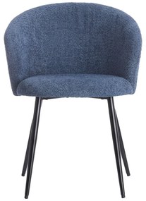 Set de scaune de sufragerie albastru 2 buc. din metal Radaja – Light &amp; Living