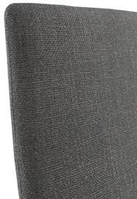 Scaun dining, material textil gri inchis crom, AMINA