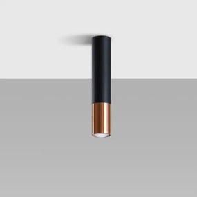 Plafonieră LOOPEZ 1xGU10/40W/230V neagră/cupru Sollux SL.0945