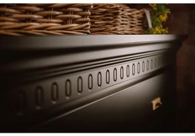 Bufet 3 Usi Si 3 Sertare Saint Tropez New, Vopsit Negru, 173.8 cm