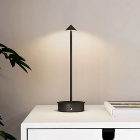HOMCOM Lampă de Masă Reîncărcabilă cu USB, Lampă Fără Fir cu Temperatura Culorii Reglabilă 3000K/4500K/6500K, Control Tactil, Autonomie 4-8 Ore, Negru | Aosom Romania