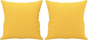 vidaXL Perne decorative, 2 buc., galben deschis, 40x40 cm