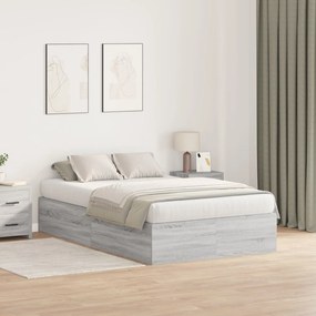 vidaXL &lt;strong&gt;Cadrul de pat cu depozitare gri Sonoma&lt;/strong&gt; 120x190 cm