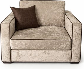 Fotoliu SAMY NEXT extensibil, cu lada de depozitare, stofa plusata bej , cadru metalic ,103x100x92 Catifea plusata, Bej