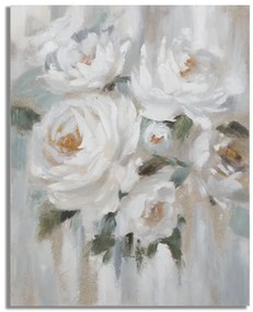 Tablou decorativ multicolor din lemn de Pin si panza, 80x3,7x100 cm, White Flower Mauro Ferretti