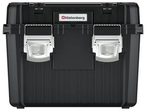 Cutie pentru scule cu mâner metalic și încuietori 44,5 x 36 x 33,7 cm, cu organizator, negru