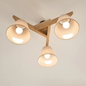 Lustr ANTONIO 3xE14/40W/230V, montaj plafon, stejar