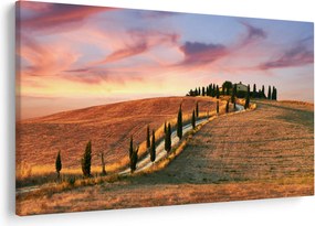 Tablou - Casa pe deal Toscana, Italia (90x60 cm)