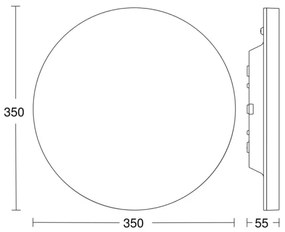 Plafonieră LED dimabilă cu senzor RSPROR20PLUS 15,86W/230V IP40 4000K Steinel
