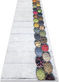 ANDRE 33200 covor lavabil Condimente, bucatarie, anti-alunecare - argint / bej