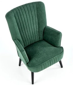 Fotoliu tapitat Delgado Velvet verde – H100 cm