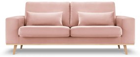 Canapea Tugela cu 2 locuri si tapiterie din catifea, roz