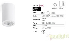 PLAFONIERA design modern SVEN rotunda 63268
